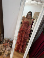 Vestido volante estampado