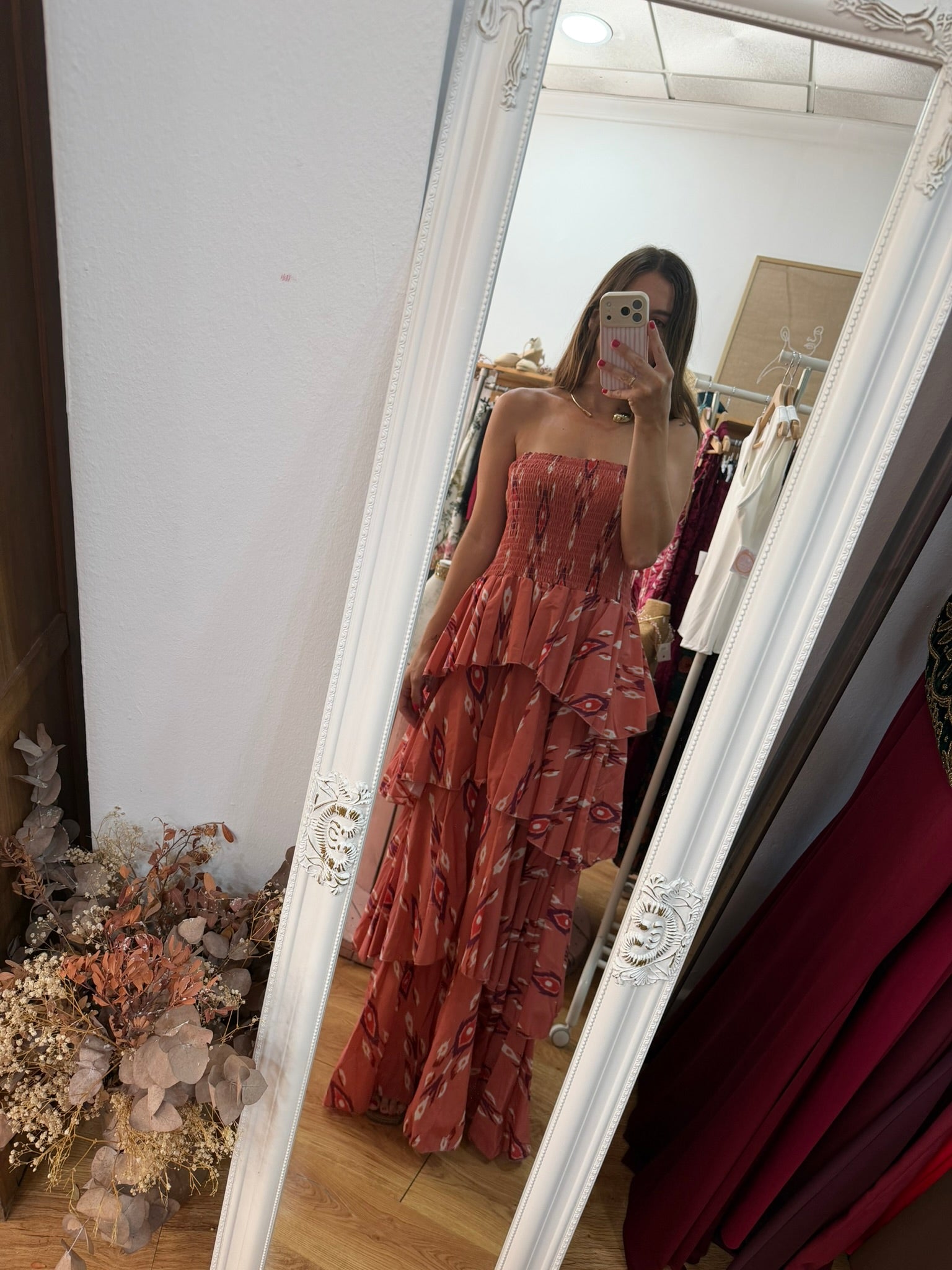 Vestido volante estampado