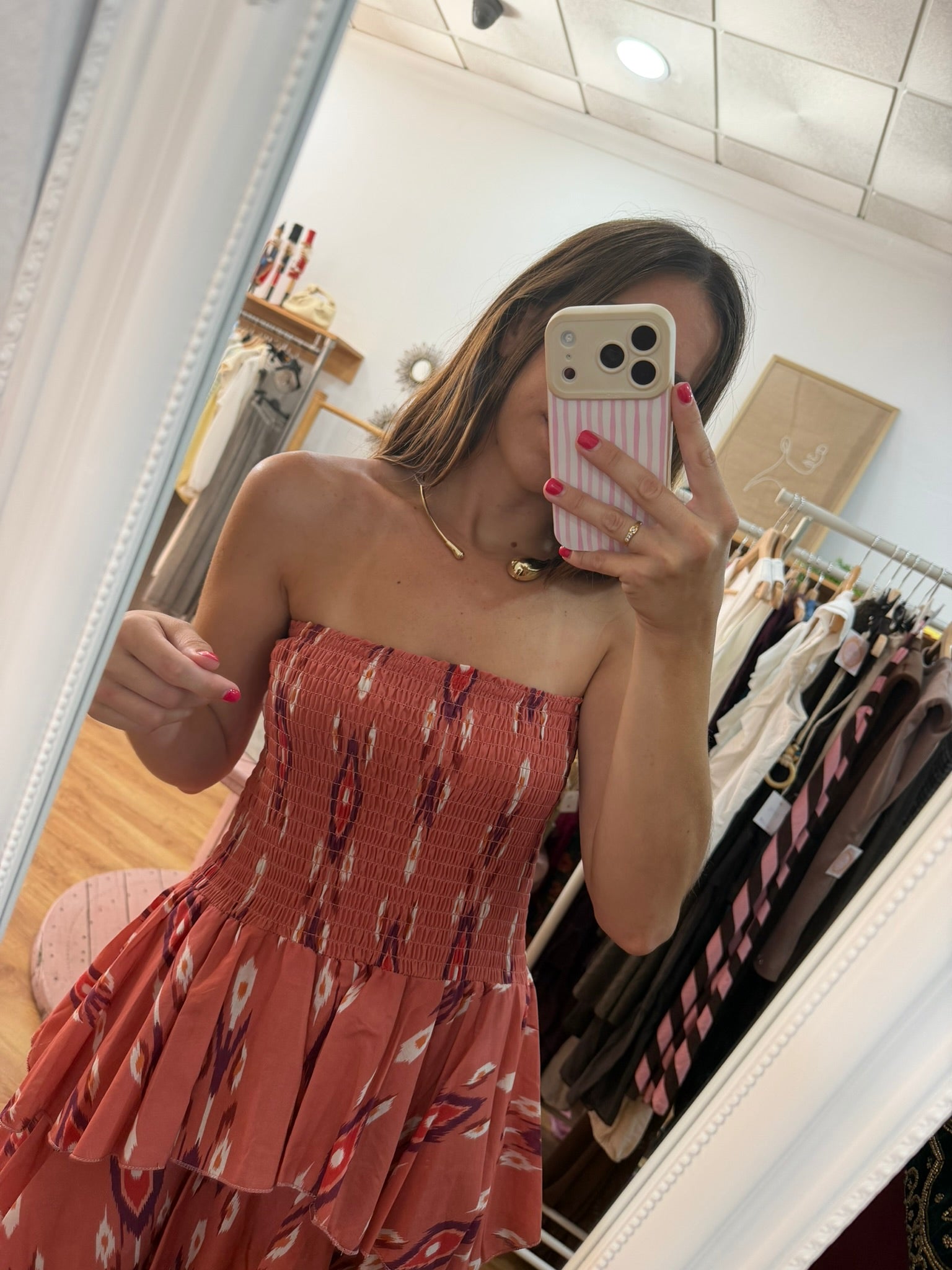 Vestido volante estampado