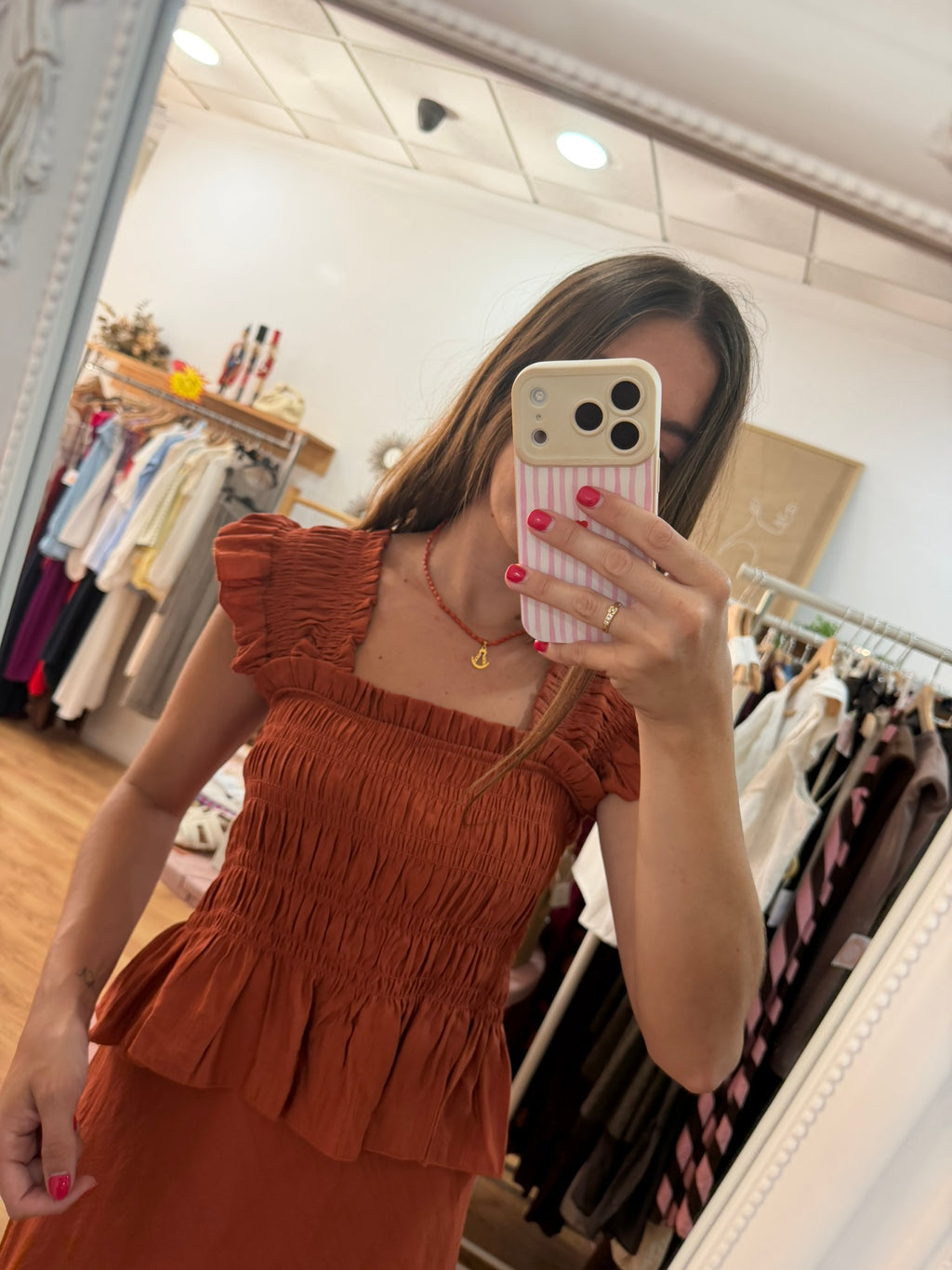 Conjunto Melissa liso teja