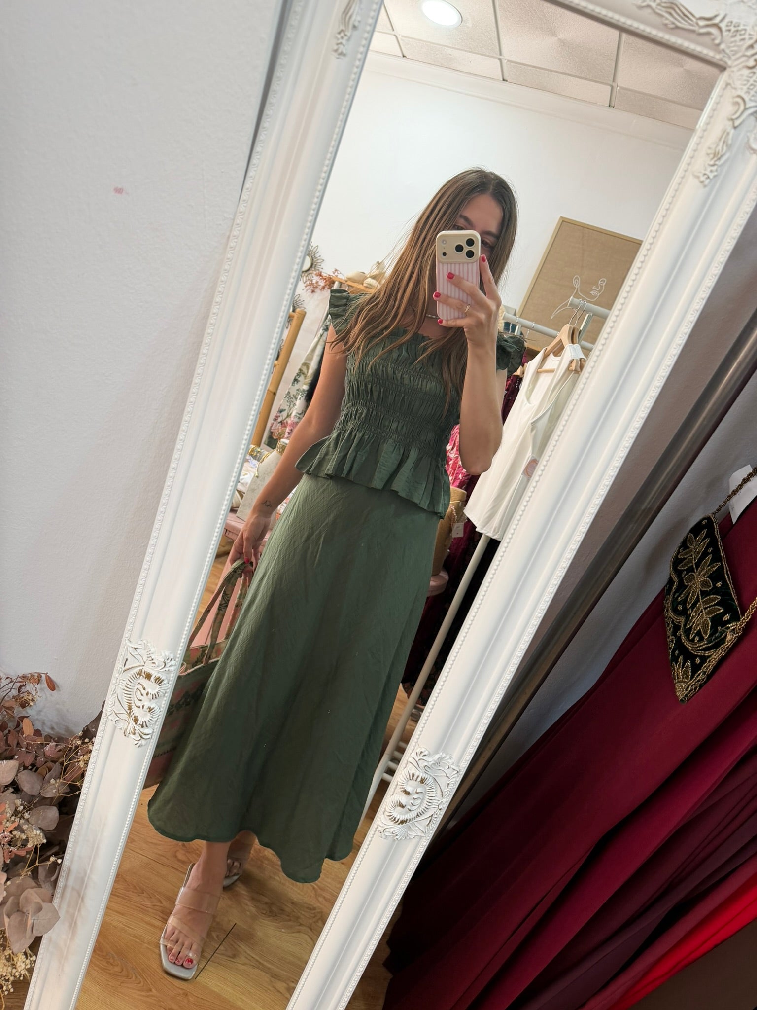 Conjunto Melissa liso verde