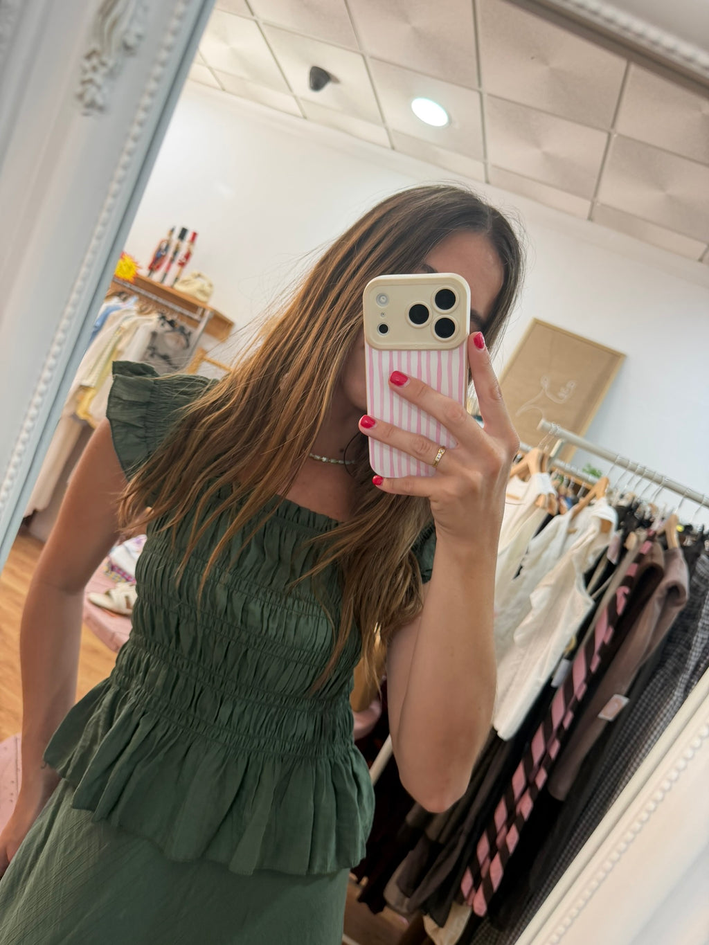 Conjunto Melissa liso verde