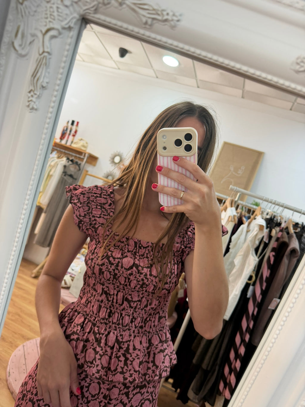Conjunto Melissa estampado marrón