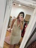 Vestido corto textura