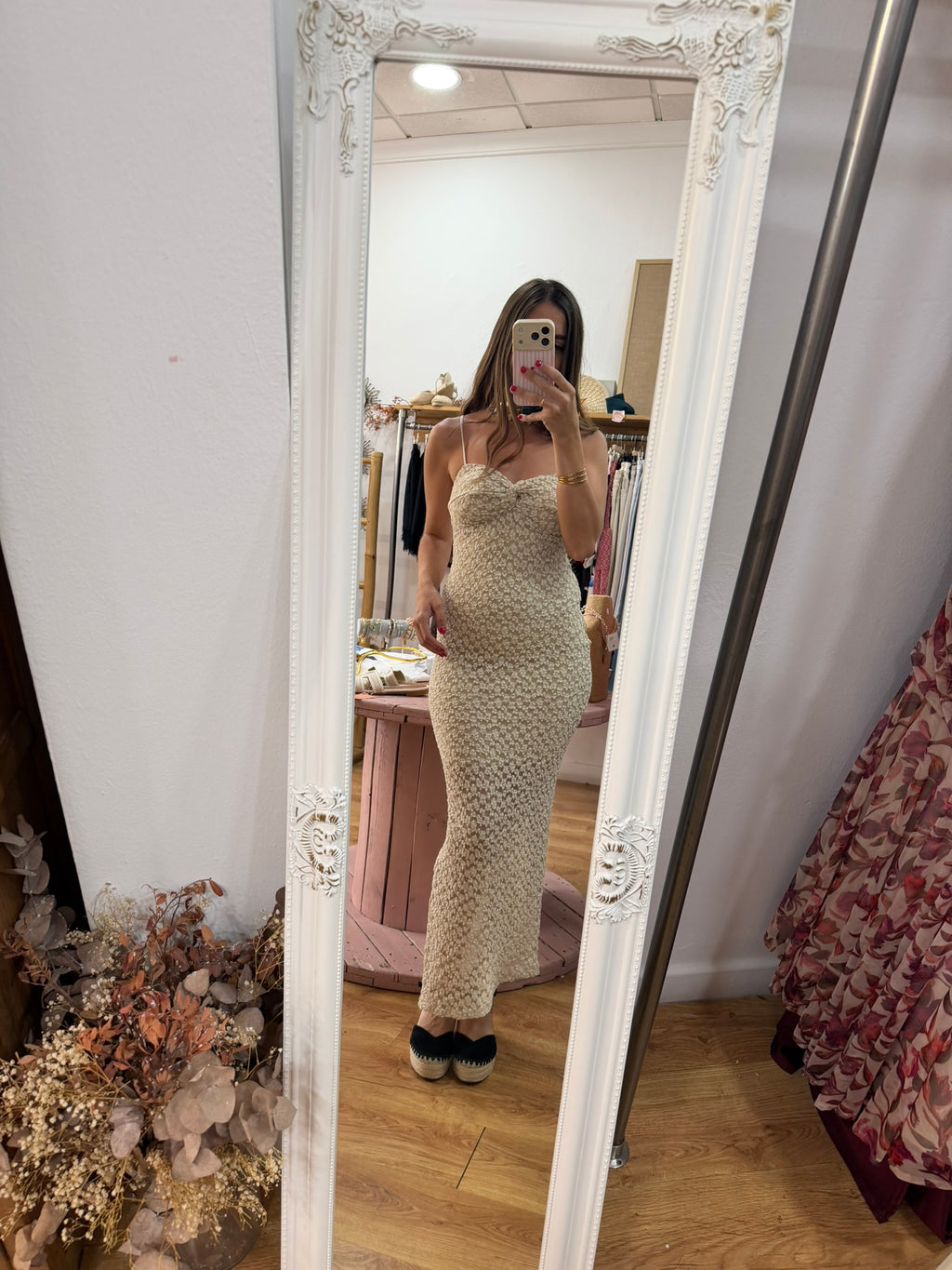 Vestido tirantes textura