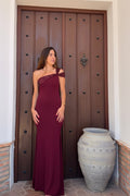 Vestido lentejuelas burdeos