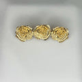 Broche tres flores rosas