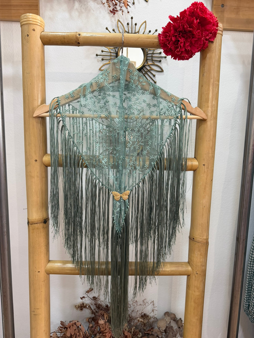 Mantón f Florecillas Pequeño
