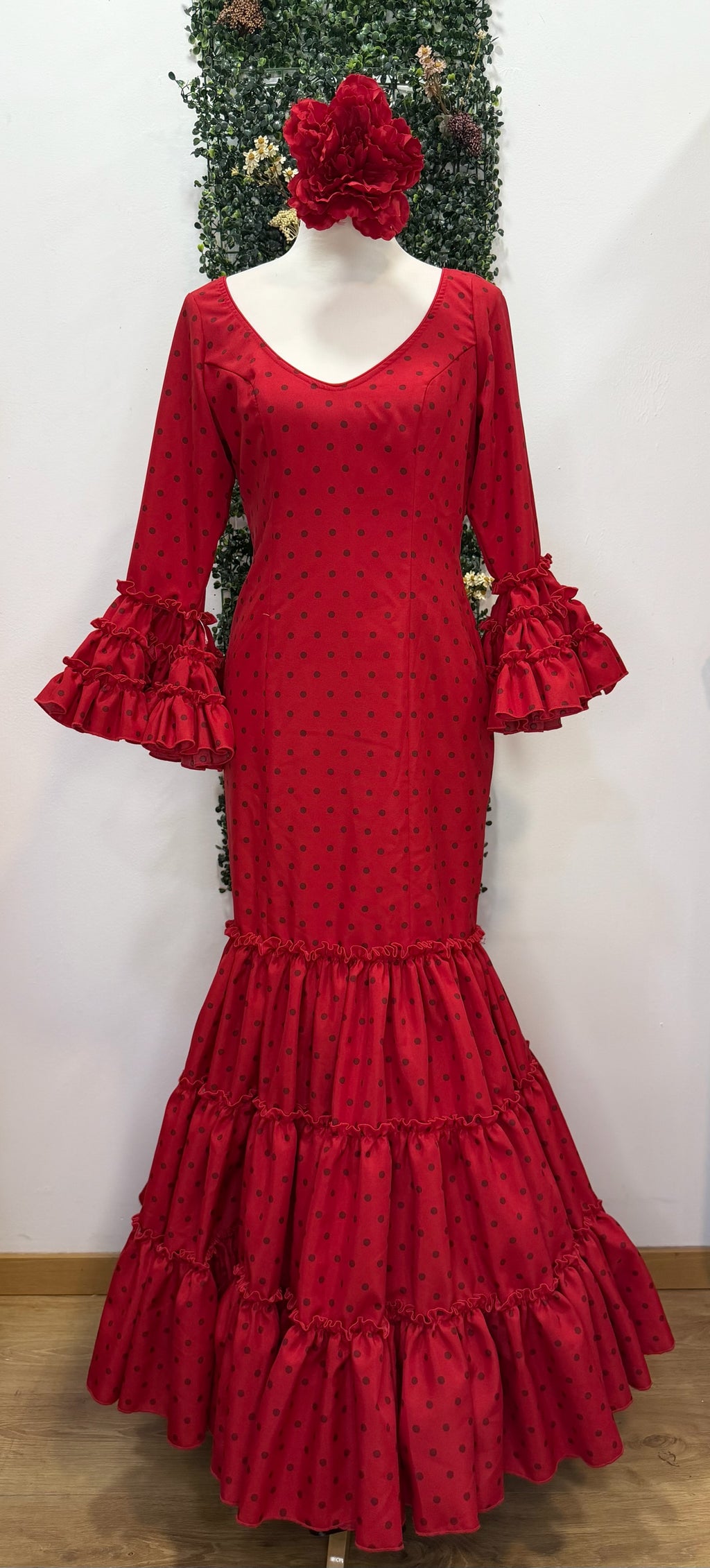 Vestido f carmela rojo con rojo
