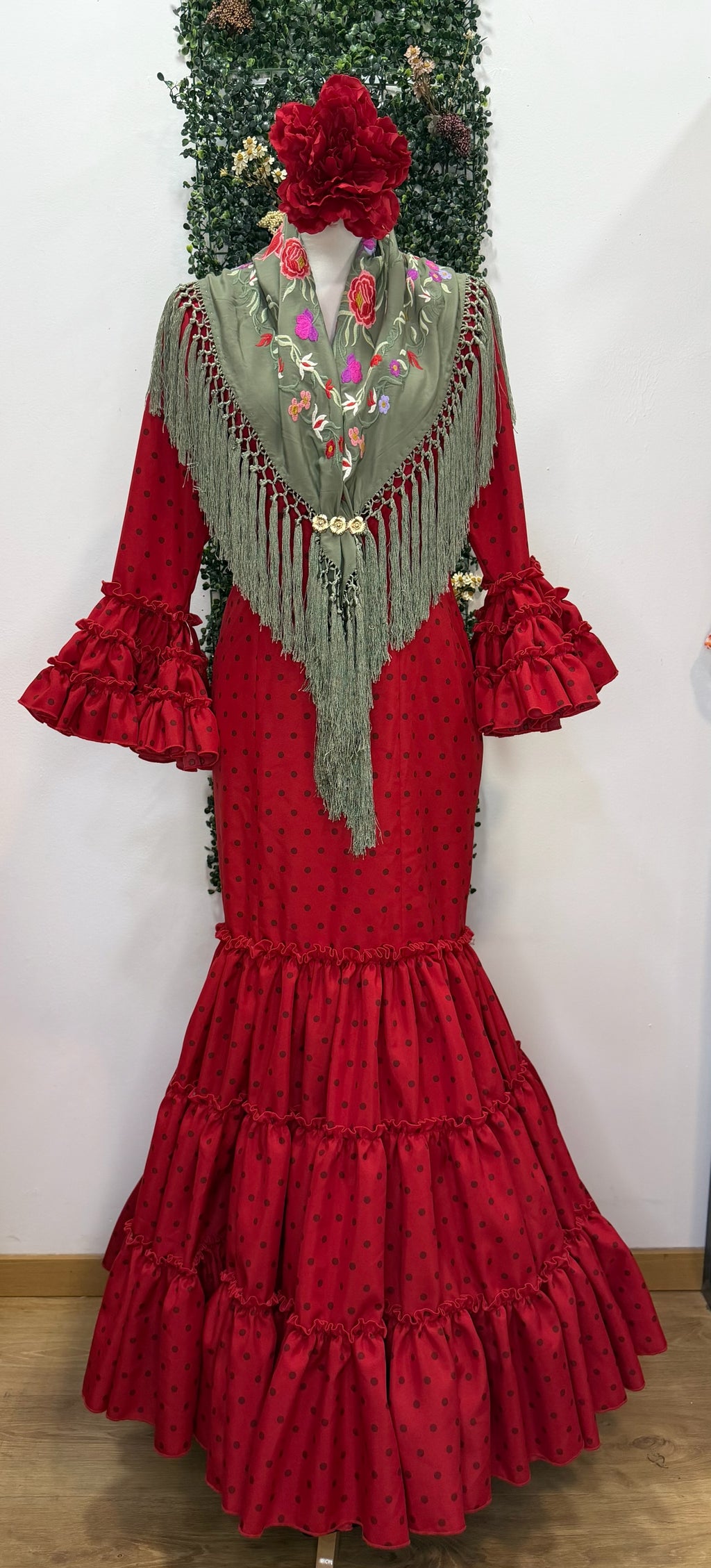Vestido f carmela rojo con rojo
