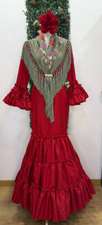 Vestido f carmela rojo con rojo