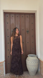 Vestido f Sara marrón