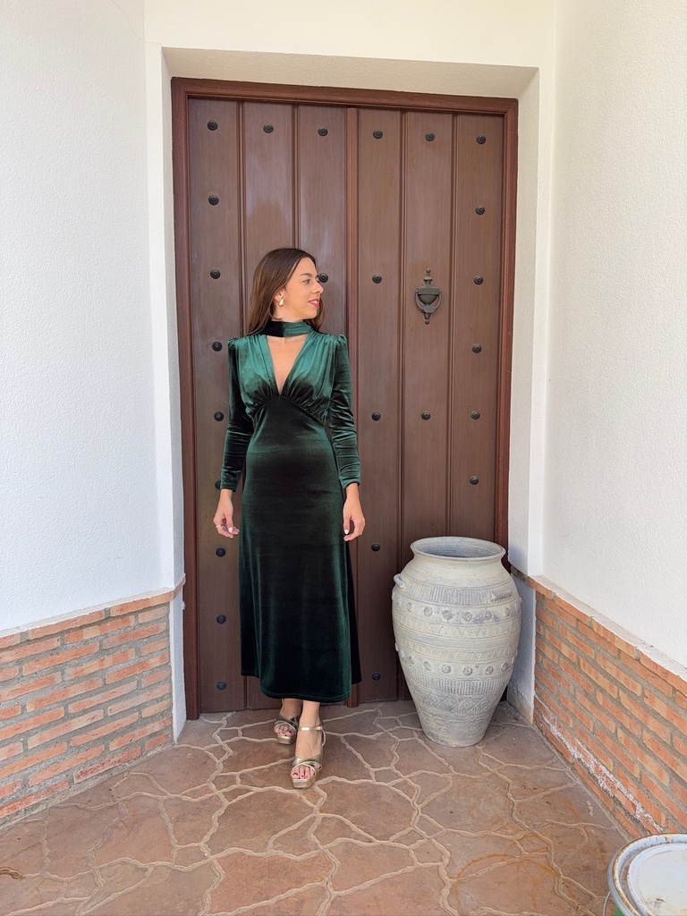 Vestido terciopelo fular