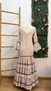 vestido f jara beige/burdeos