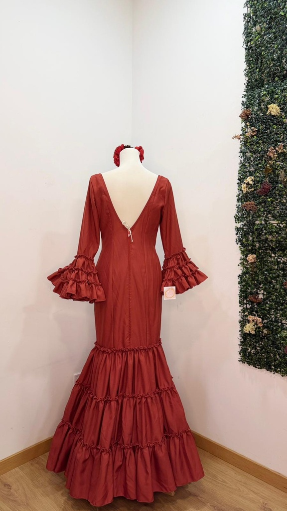 vestido f Carmela Liso Teja