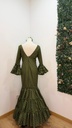 vestido f Carmela Lunares verde oscuro