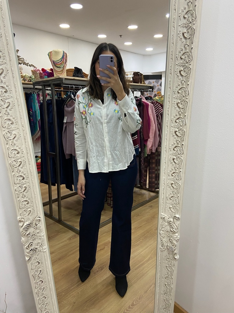 camisa ramo flores