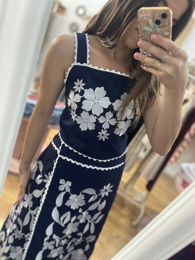 conjunto bordado flores