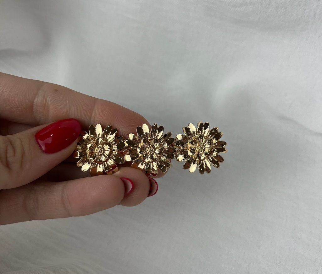 broche f 3 flores