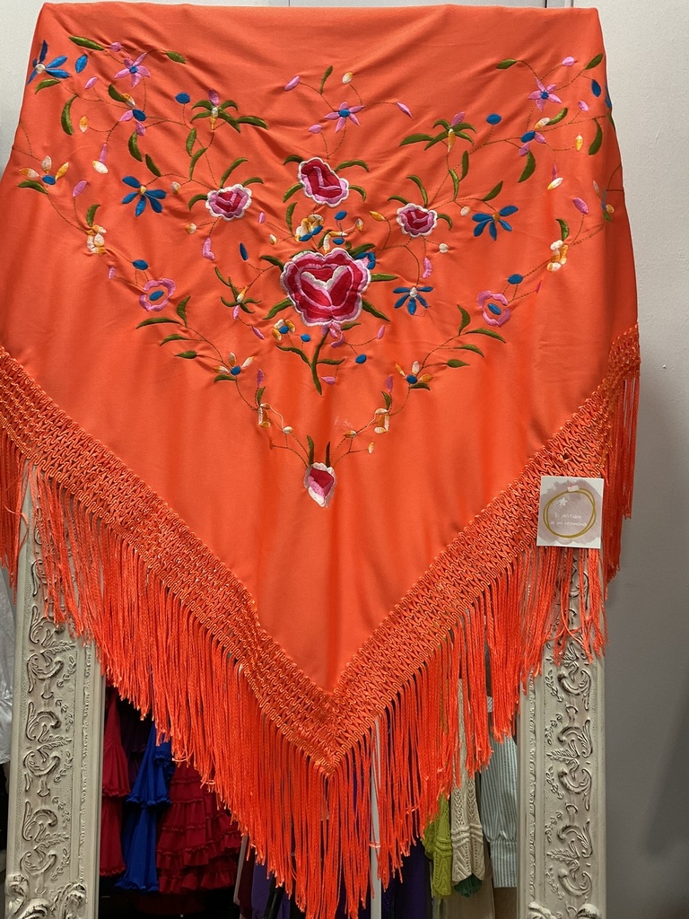 [b0003naranja] manton flamenca lola (Naranja)