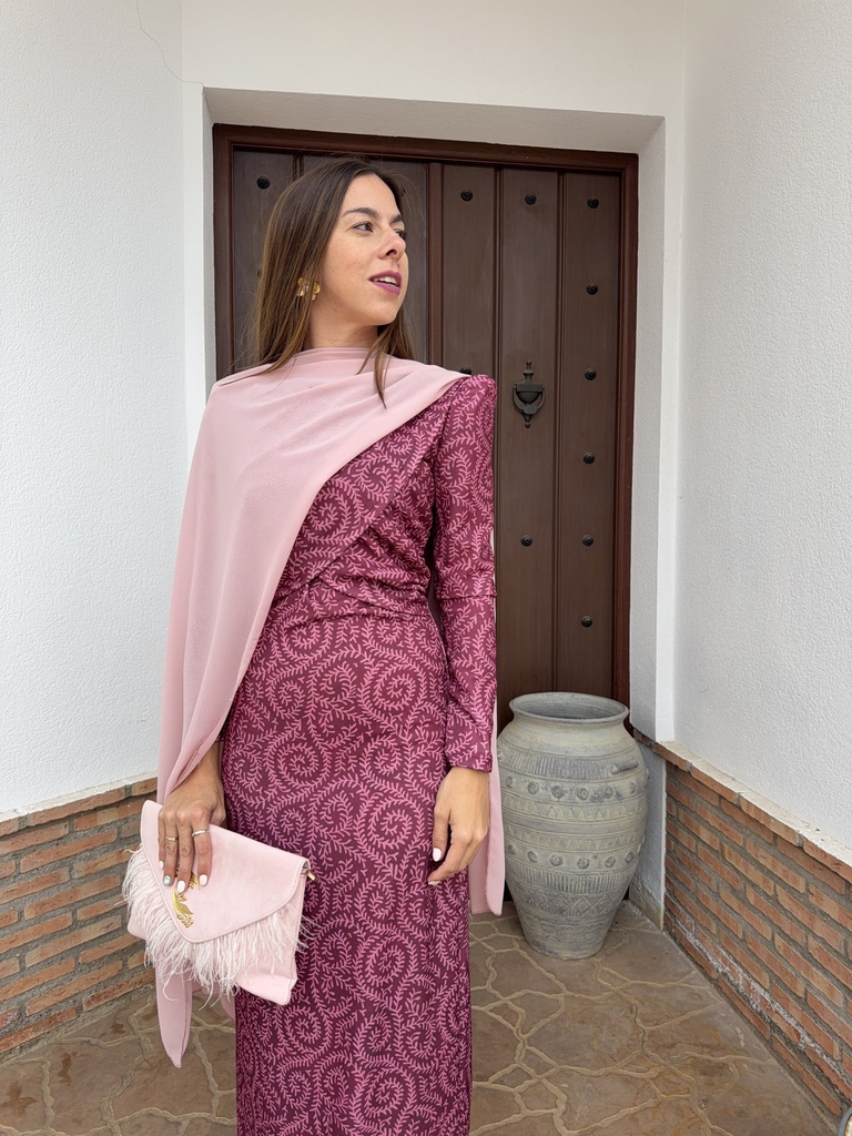 Vestido cruzado estampado