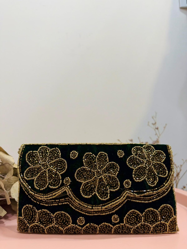 [60004verdeoscuro] cartera brillos (Verde Oscuro)