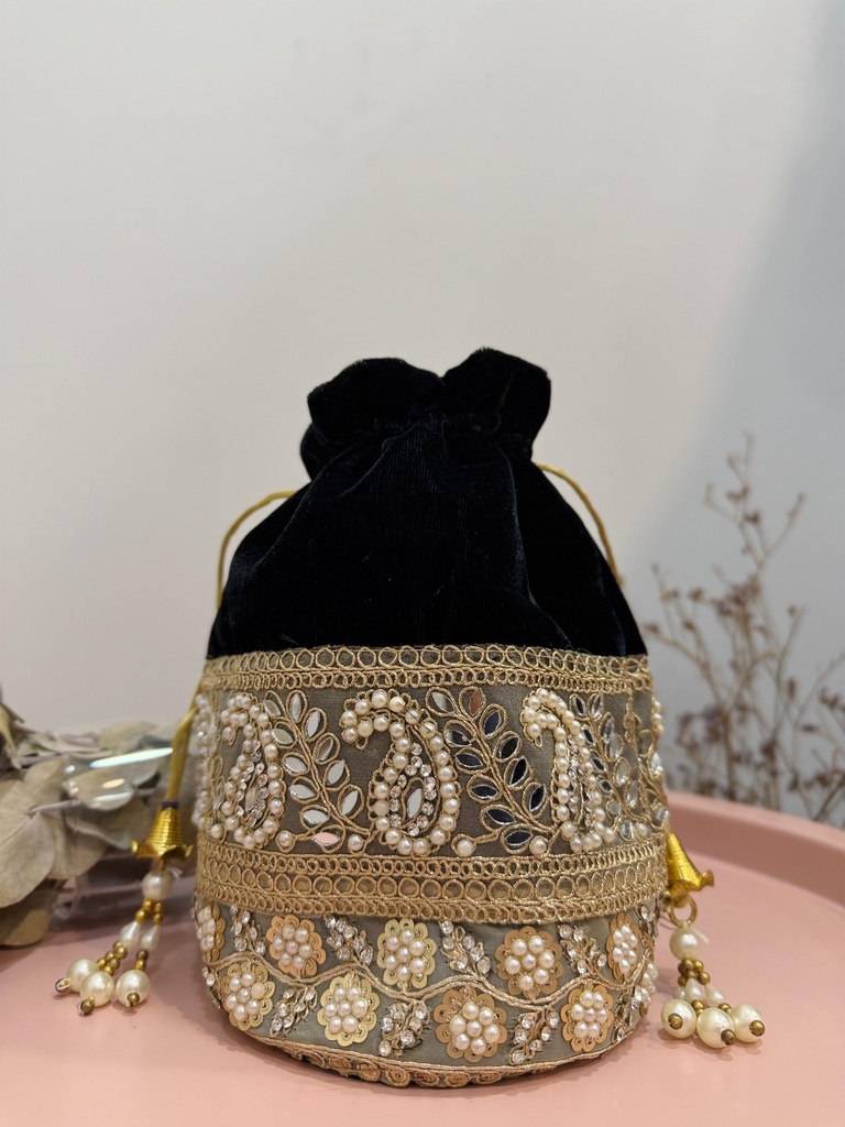 [limosnera2negro] Limosnera terciopelo (negro)