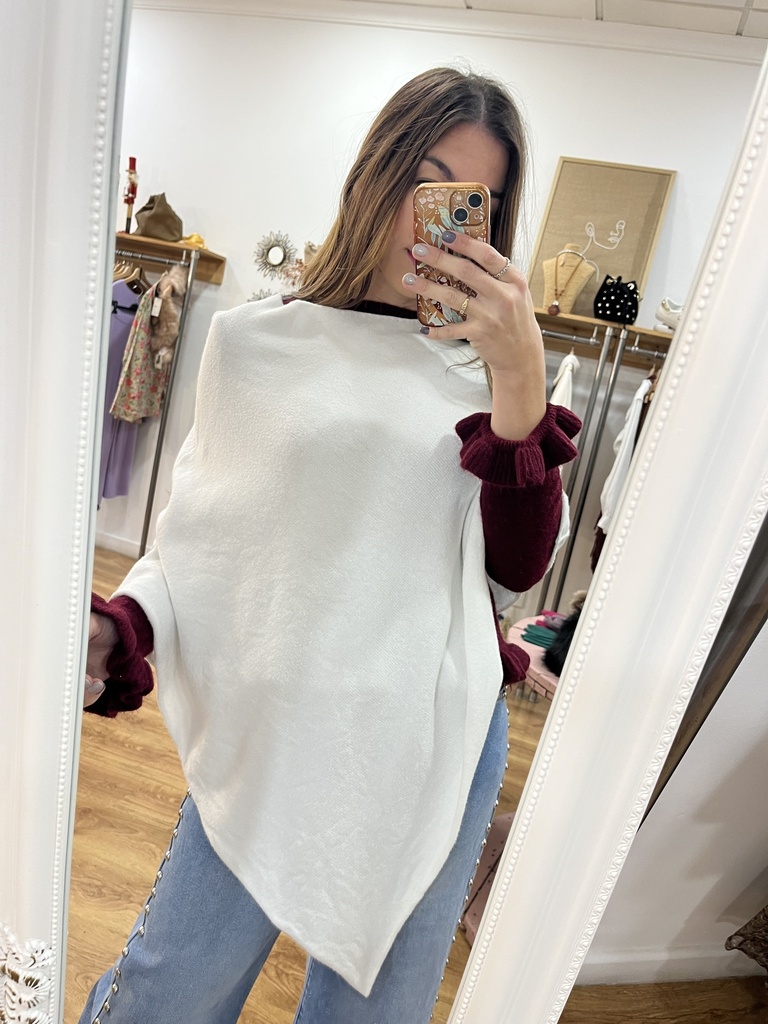 Poncho punto liso