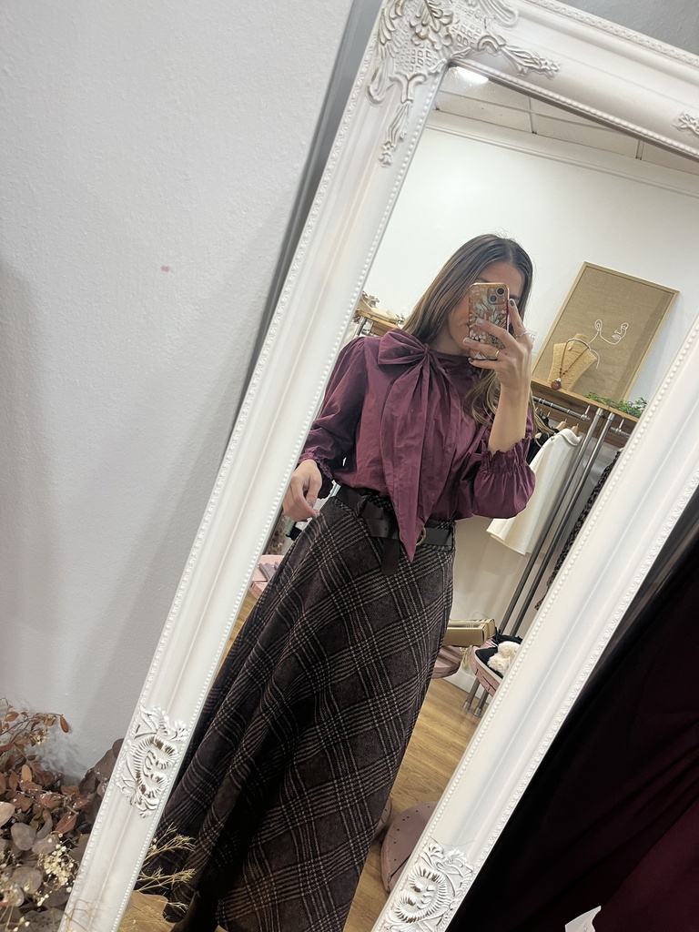 Falda punto cinturon