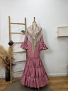 Vestido f Carmela liso rosa