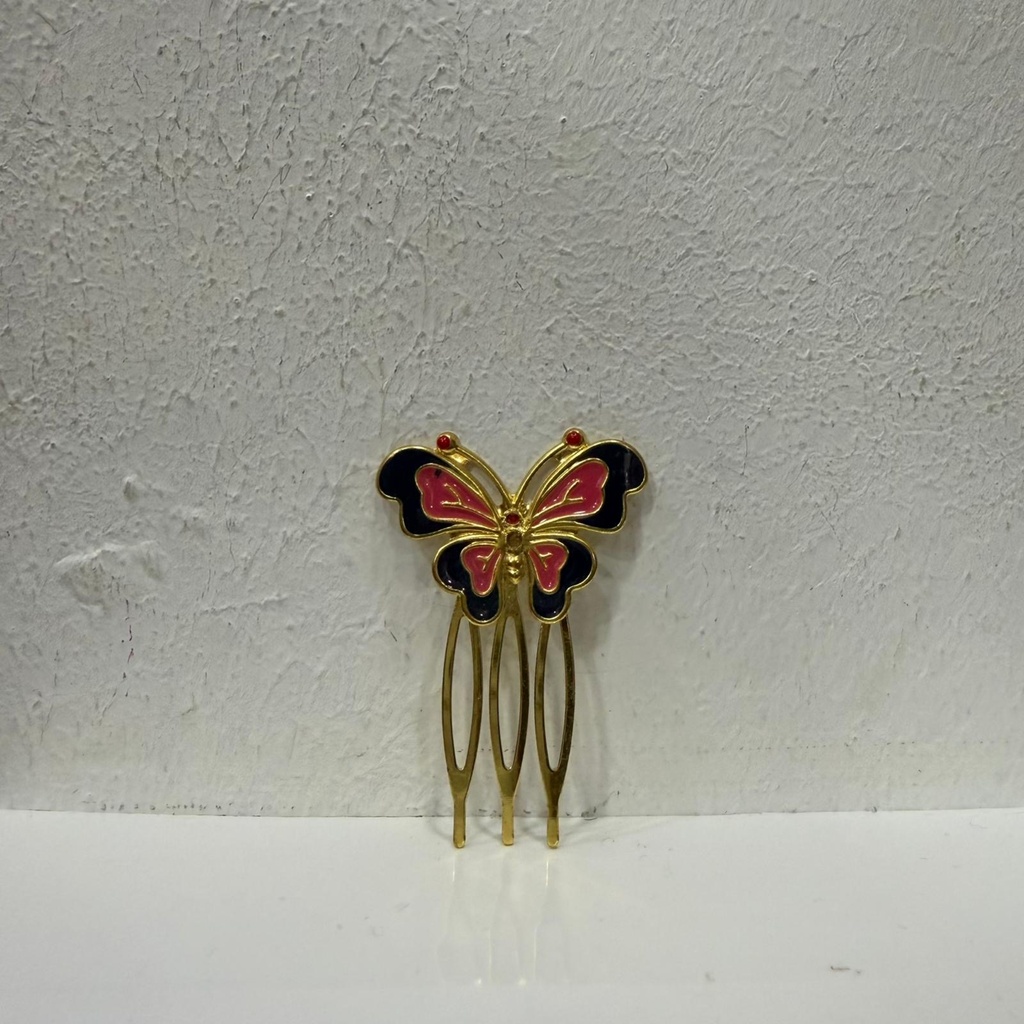 [15015rosa1] peineta mariposa color (Rosa1)