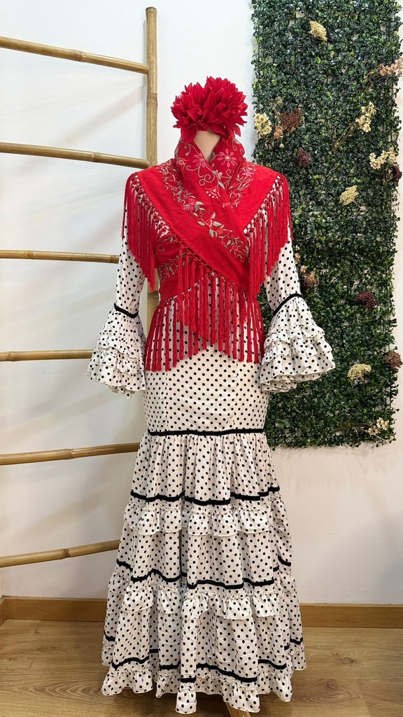 [10401blanco/negro10] vestido f Calle Real (10)