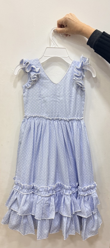 [b0450azulceleste4] Vestido f Lunares Carlota (Azulceleste, 4)