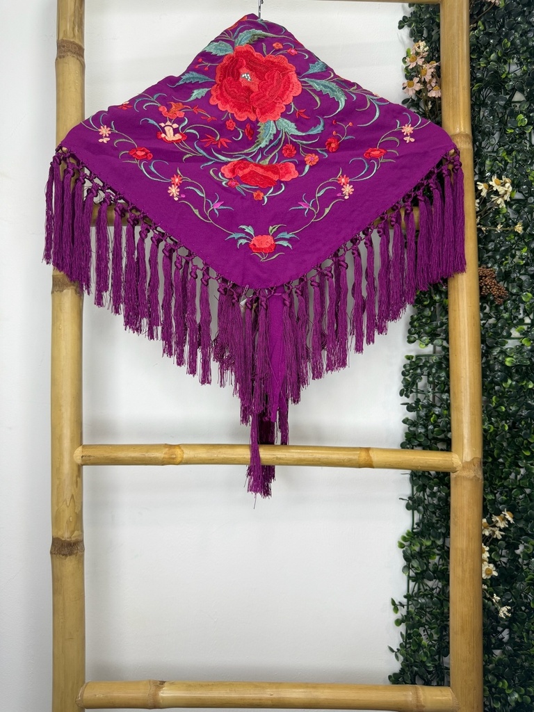 [102000buganvillaoscuro] Manton f Alhambra niña  (Buganvilla Oscuro)