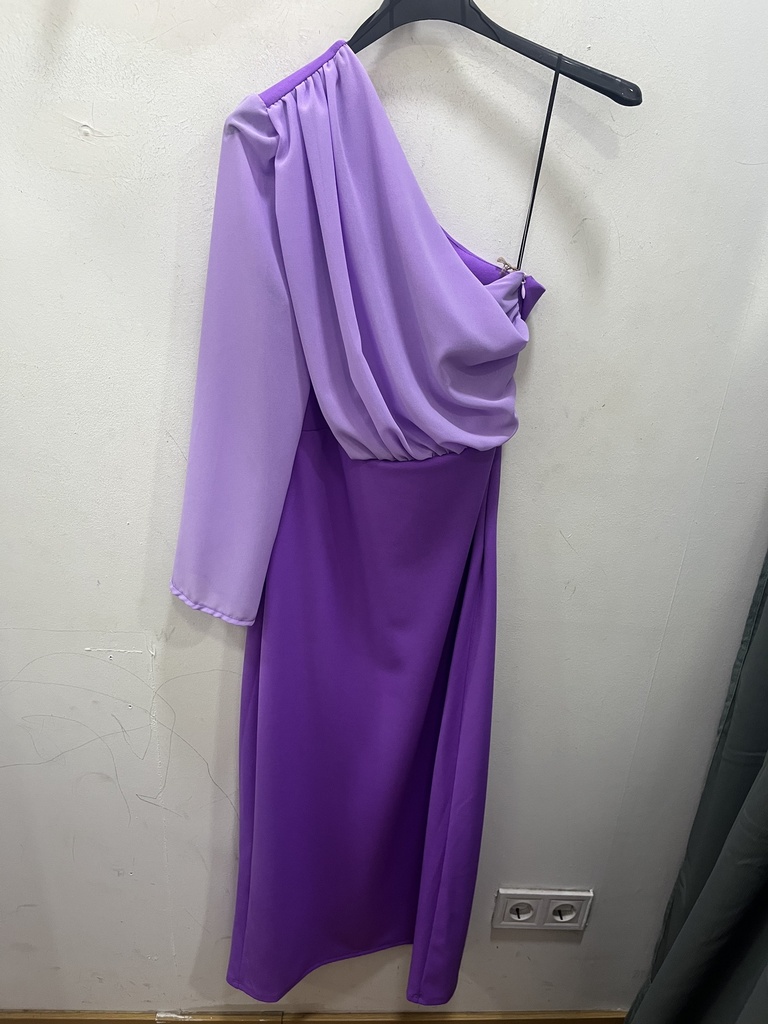 [9063malva] Vestido asimetrico gasa (Malva)