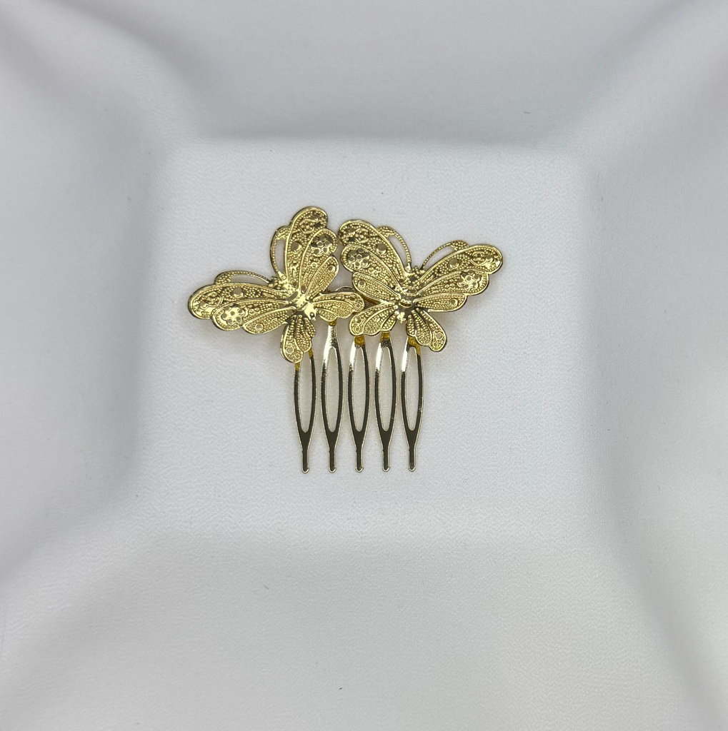 peineta mariposa doble