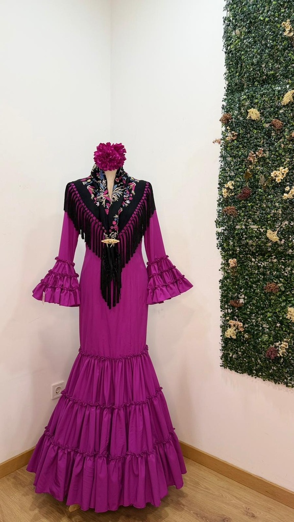 vestido f Carmela buganvilla claro
