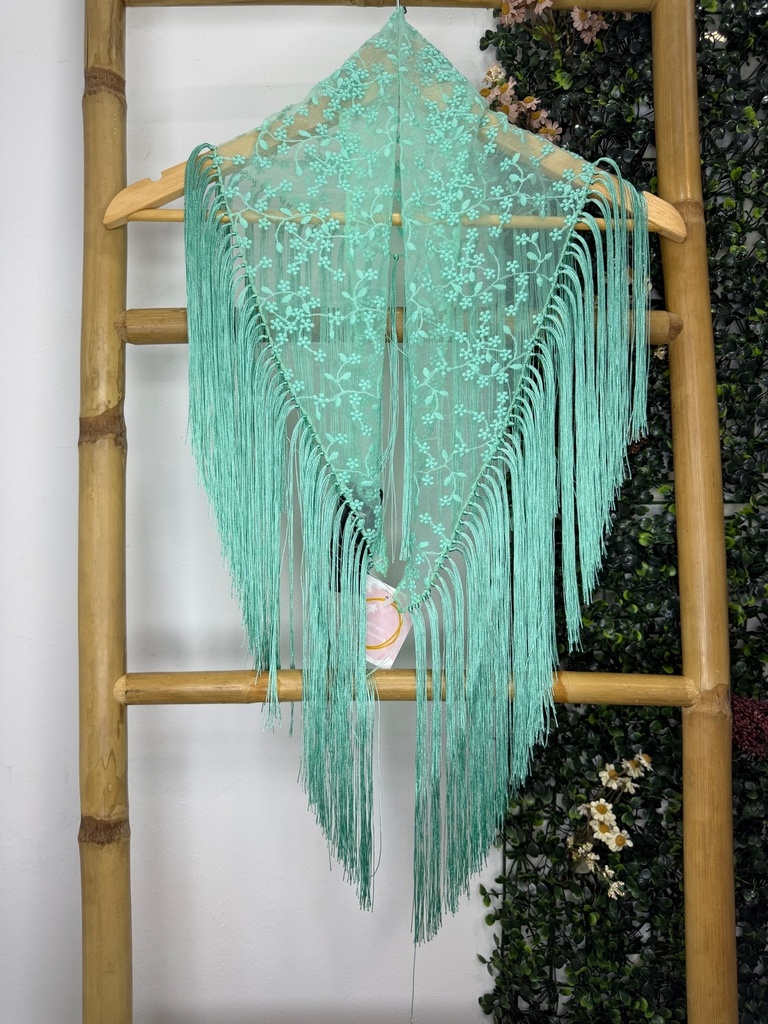 manton f florecitas niña