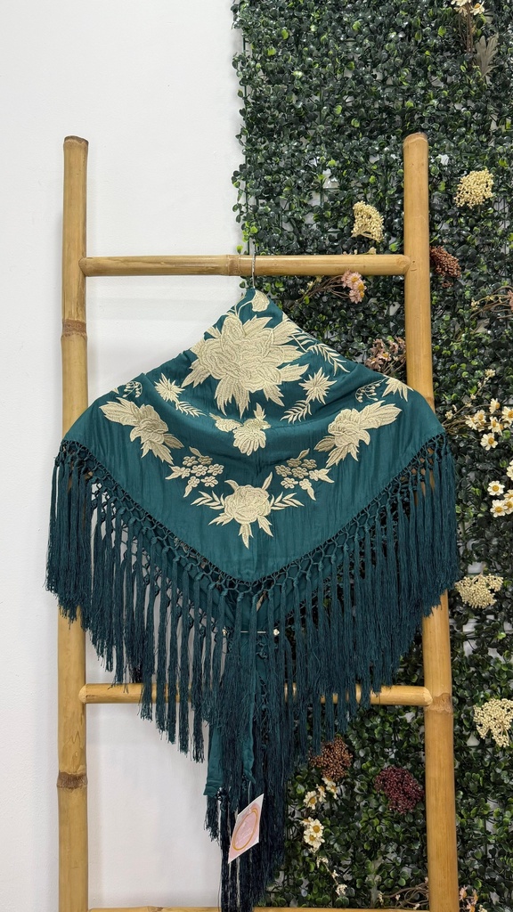 [25averdeoscuro] Manton f bicolor (Verde Oscuro)