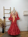 Vestido f Carmela liso coral