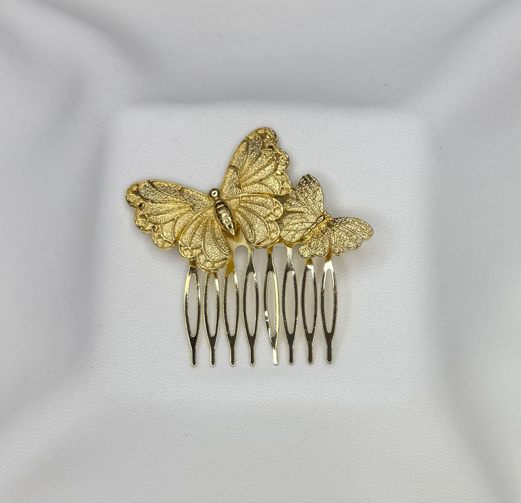 peineta f mariposa doble