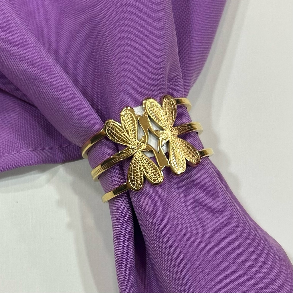 [n0734] broche anillo dos libelula