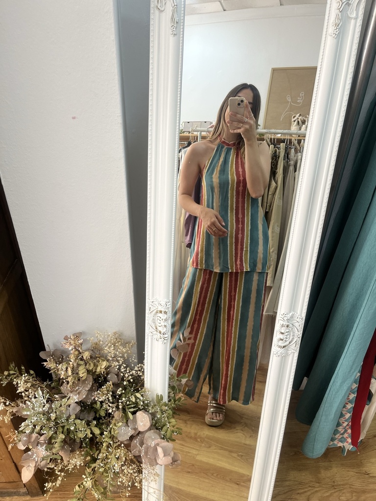 Conjunto rayas halter