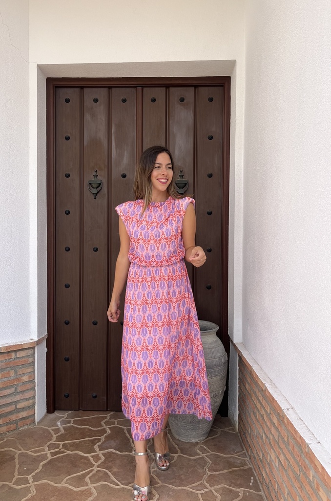 Vestido Gasa Hombreras