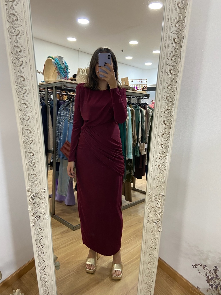 vestido nudo cintura