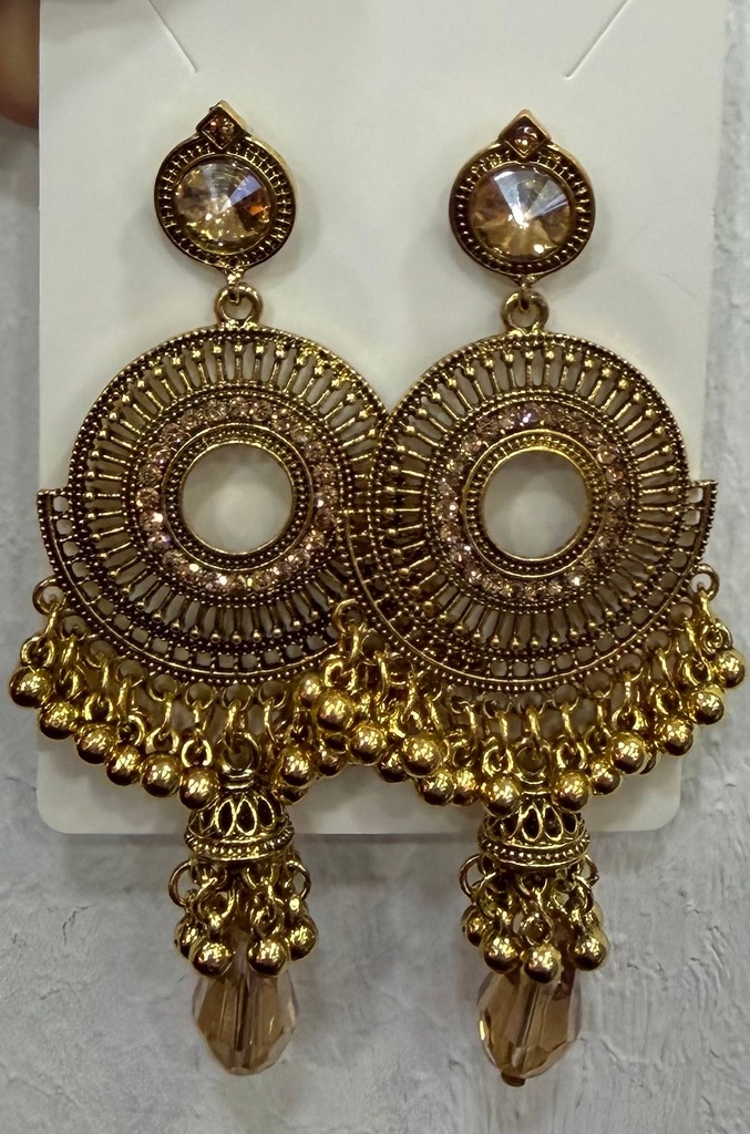 pendiente de flor brillante