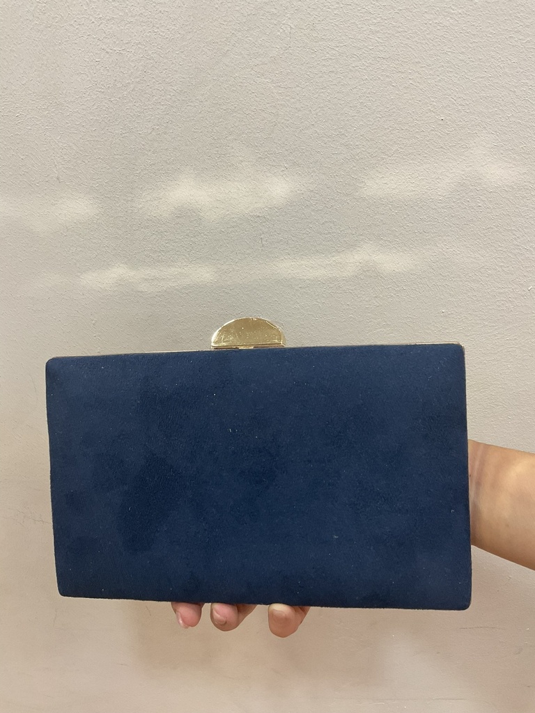 Cartera antelina azul