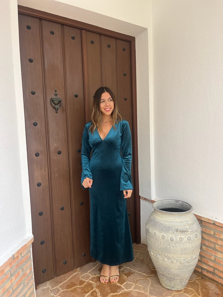 Vestido terciopelo espalda