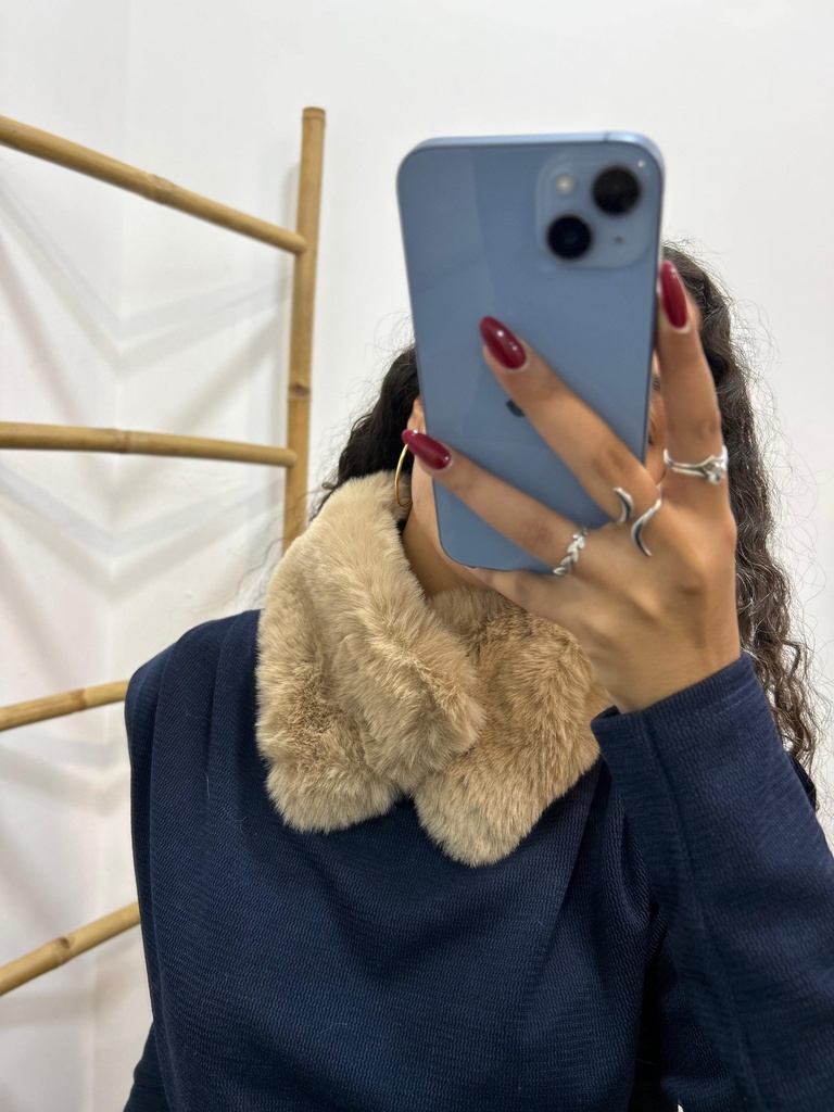 [b0293] bufanda cuello pelo corto