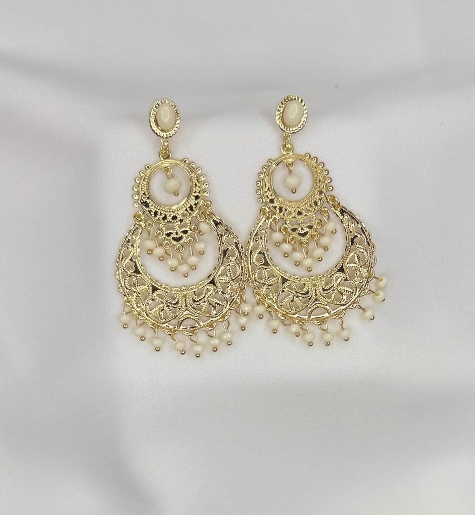 pendiente f filigrana colores